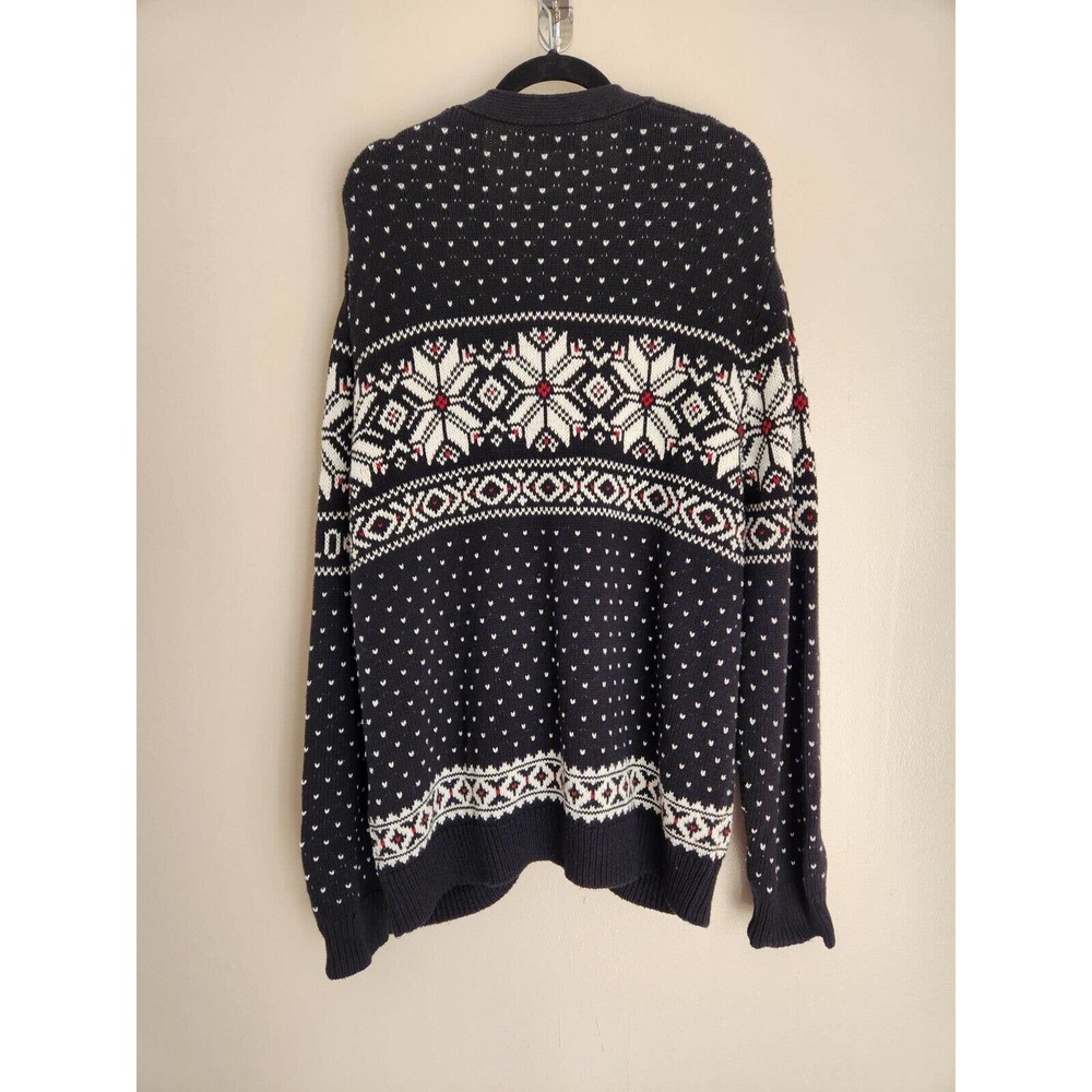 NWT Polo Ralph Lauren Men’s Cotton Cashmere Snowflake Cardigan Size XXL Black - Picture 11 of 12